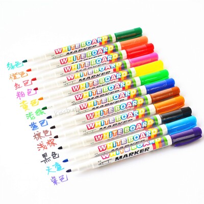 Pixuri Marker pentru tablă albă, 12 culori, cretă lichidă, ceramică din sticlă șters pentru copii, stilou, rechizite de birou, articole de papetărie