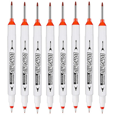 8 buc/set 20mm Markere de vopsea cu cap lung, cu două vârfuri, gaură adâncă, pentru metal rezistent la apă, decorarea lemnului, furnituri de vopsea pentru baie