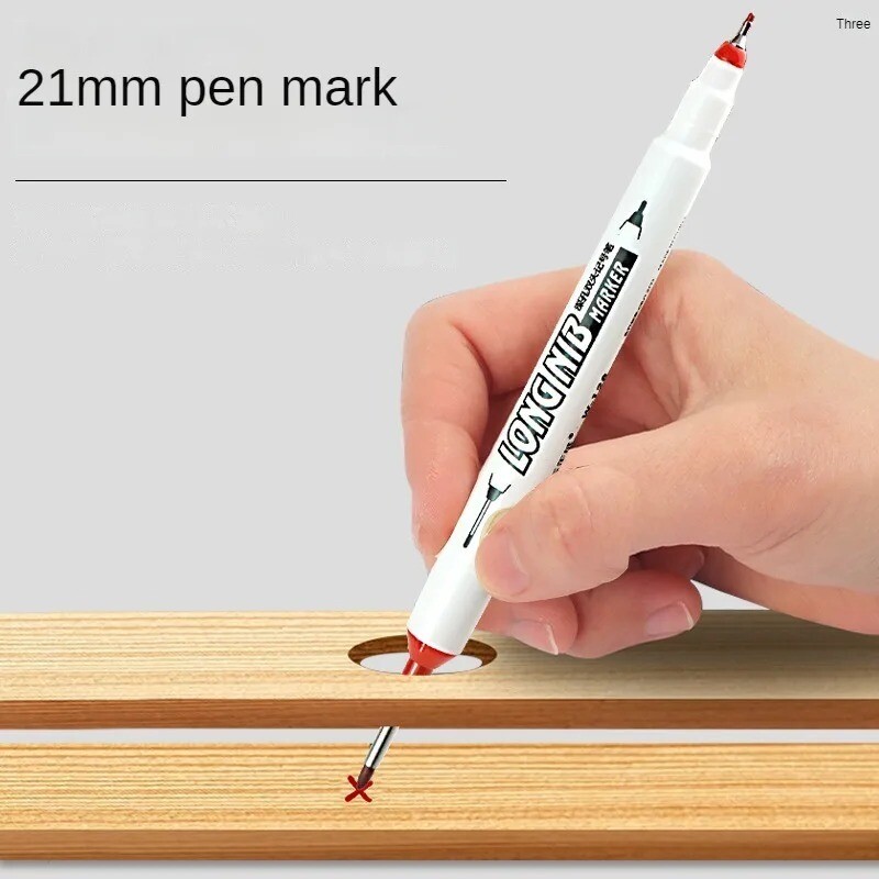 8 buc/set 20mm Markere de vopsea cu cap lung, cu două vârfuri, gaură adâncă, pentru metal rezistent la apă, decorarea lemnului, furnituri de vopsea pentru baie