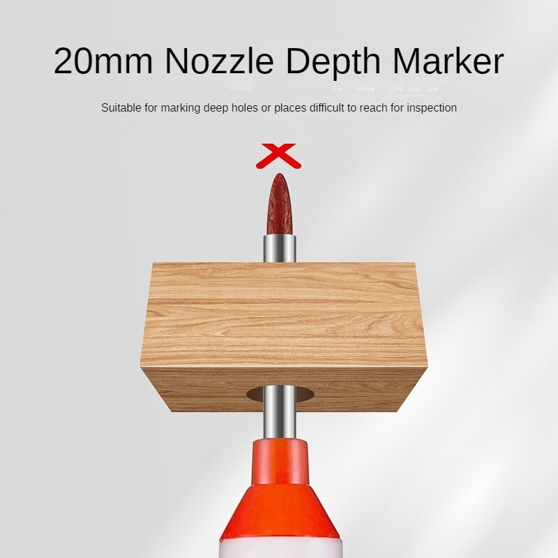 8 buc/set 20mm Markere de vopsea cu cap lung, cu două vârfuri, gaură adâncă, pentru metal rezistent la apă, decorarea lemnului, furnituri de vopsea pentru baie