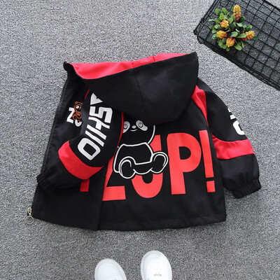 2024, primăvară și toamnă, băieți, scrisoare casual, ursuleț, cu mâneci lungi, cu gât rotund, cu fermoar, haine pentru copii, 1-8 ani