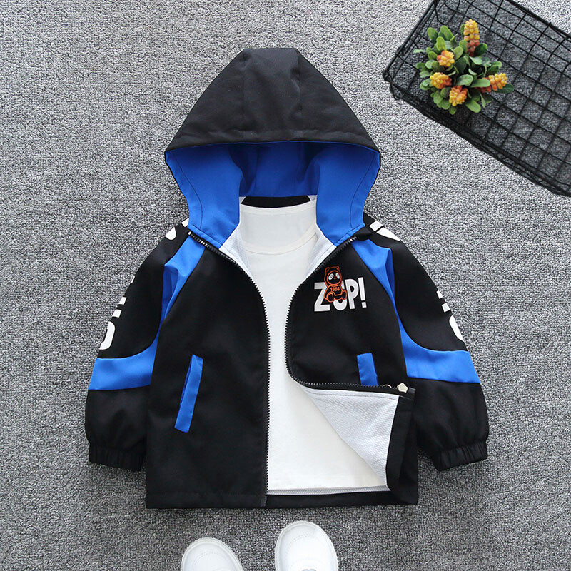 2024, primăvară și toamnă, băieți, scrisoare casual, ursuleț, cu mâneci lungi, cu gât rotund, cu fermoar, haine pentru copii, 1-8 ani