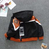 2024, primăvară și toamnă, fete, mozaic, scrisoare, cu mânecă lungă, cu glugă, cu fermoar, haine pentru copii, 1-8 ani