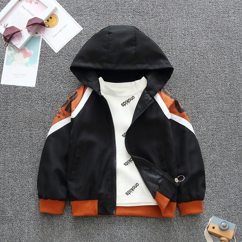 2024, primăvară și toamnă, fete, mozaic, scrisoare, cu mânecă lungă, cu glugă, cu fermoar, haine pentru copii, 1-8 ani