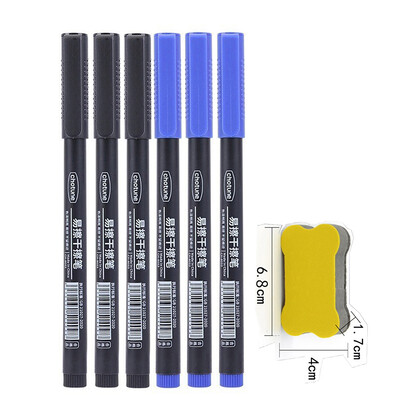 4/10 buc. Markere cu ștergere uscată Vârf ultra fin 0,5 mm 3 culori Markere pentru tablă albă ștergebile pentru copii, școală, planificare, birou, tablă albă