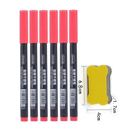 4/10 buc. Markere cu ștergere uscată Vârf ultra fin 0,5 mm 3 culori Markere pentru tablă albă ștergebile pentru copii, școală, planificare, birou, tablă albă