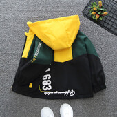 2024. Dječja dječja odjeća s tiskanim slovima i dugim rukavima s patentnim zatvaračem za dječake, proljeće i jesen, Dječja odjeća od 1 do 8 godina