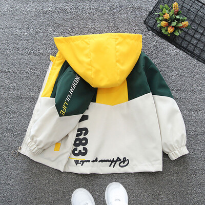 2024. Dječja dječja odjeća s tiskanim slovima i dugim rukavima s patentnim zatvaračem za dječake, proljeće i jesen, Dječja odjeća od 1 do 8 godina