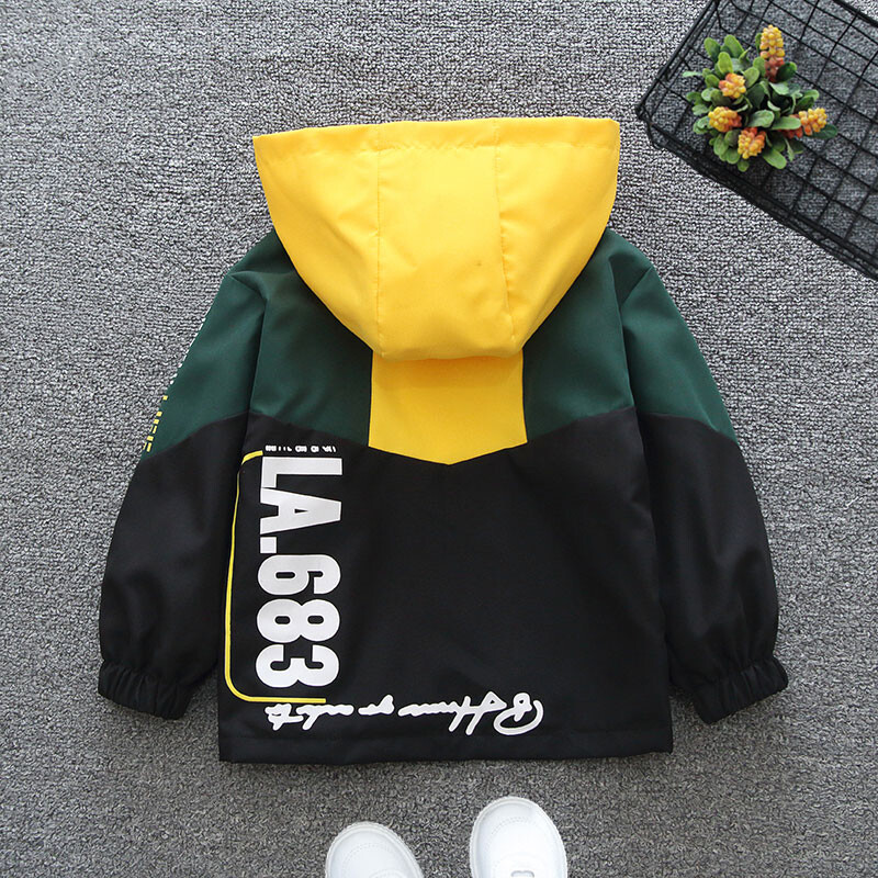 2024. Dječja dječja odjeća s tiskanim slovima i dugim rukavima s patentnim zatvaračem za dječake, proljeće i jesen, Dječja odjeća od 1 do 8 godina