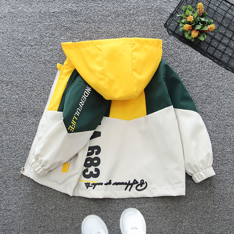 2024. Dječja dječja odjeća s tiskanim slovima i dugim rukavima s patentnim zatvaračem za dječake, proljeće i jesen, Dječja odjeća od 1 do 8 godina