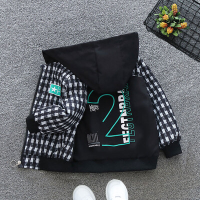 2024 Kevad- ja sügisene tüdrukute laste ruuduline kiri pikkade varrukatega Ümarkaelus Tõmblukuga mantel Lasteriided 1-8A