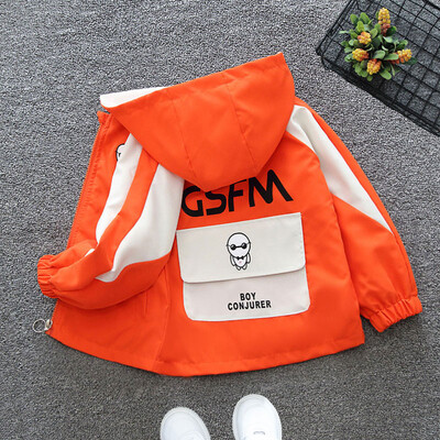 2024, primăvară și toamnă, pentru băieți, tipărire ocazională, buzunar cu litere albe mici, haină cu fermoar, gât rotund, îmbrăcăminte pentru copii, 1-8 ani