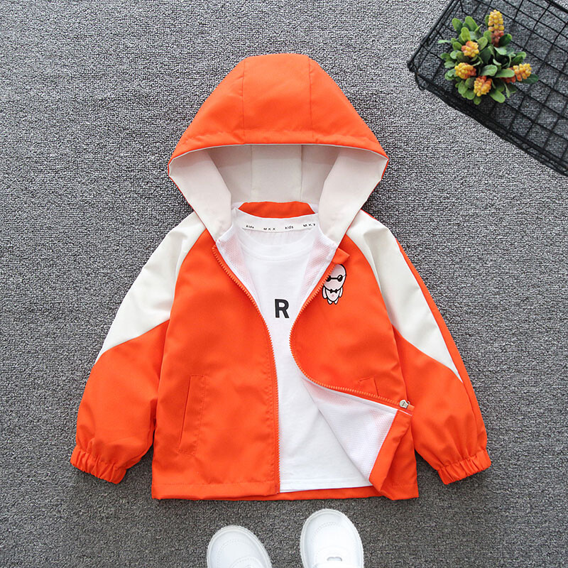 2024, primăvară și toamnă, pentru băieți, tipărire ocazională, buzunar cu litere albe mici, haină cu fermoar, gât rotund, îmbrăcăminte pentru copii, 1-8 ani