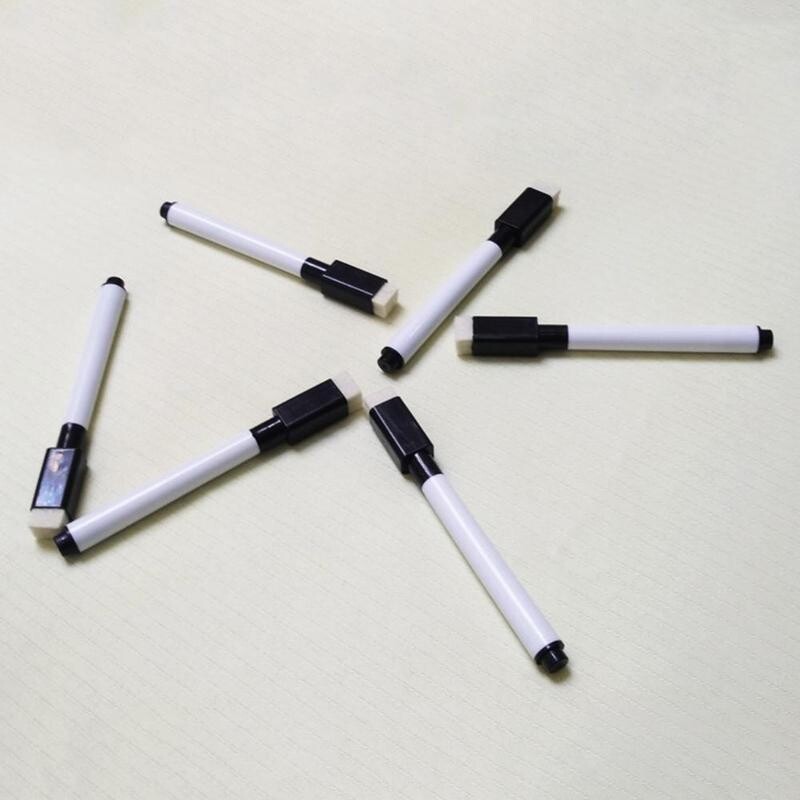 Vividcraft 10 kom./Partija Izbrisiva olovka za bijelu ploču Set s gumicom Kreda Marker Olovka s crnom tintom Djeca Dječji pribor za pisanje Pokloni