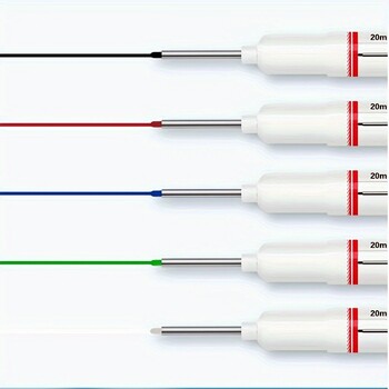 6 бр./компл. 20 мм дълбоки дупки Маркери с дълга глава с писец за метална перфорираща писалка Водоустойчива декорация за дървообработка на баня Многофункционална