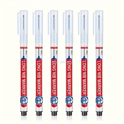 6 tk/komplekt 20 mm sügava auguga pika otsapeaga markerid metallist perforeeriva pliiatsi jaoks veekindel Vannitoa puidutöötlemine dekoratsiooniks mitmeotstarbeline