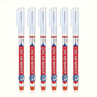 6 tk/komplekt 20 mm sügava auguga pika otsapeaga markerid metallist perforeeriva pliiatsi jaoks veekindel Vannitoa puidutöötlemine dekoratsiooniks mitmeotstarbeline