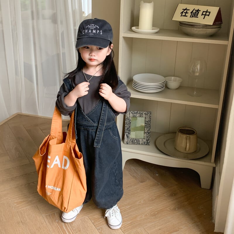 Moda coreeană 2023, noua toamnă, îmbrăcăminte pentru copii, pantaloni pentru băieți, salopete unisex, blugi, curea de culoare solidă, ocazional, lung