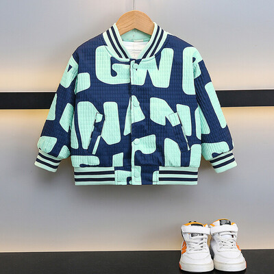 Kevad ja sügis 2024 Poiste lasteriided odavad Moodsad vabaaja ühevärvilised, suure tähestikuga pesapallimantel, 6–12–8 aastat vana