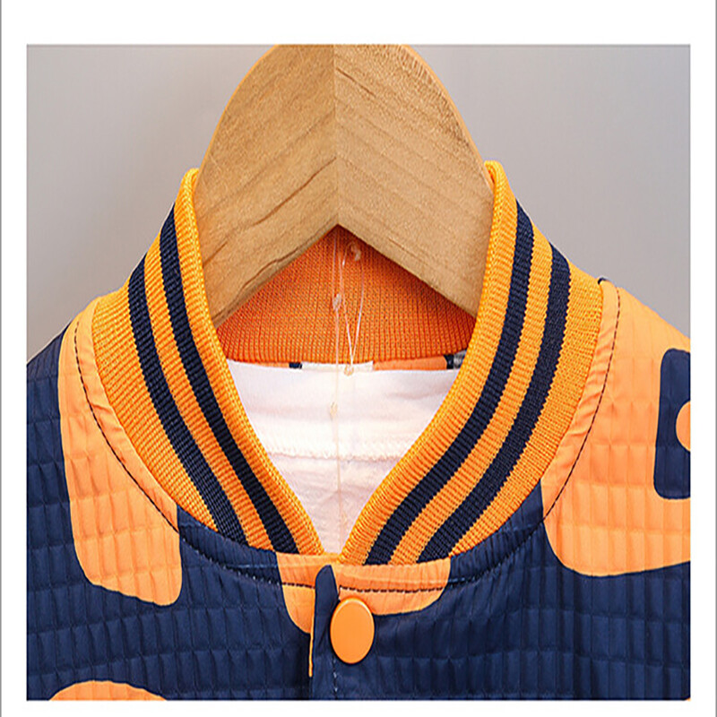 Kevad ja sügis 2024 Poiste lasteriided odavad Moodsad vabaaja ühevärvilised, suure tähestikuga pesapallimantel, 6–12–8 aastat vana