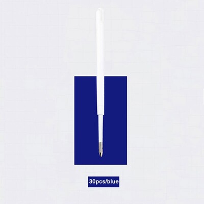 30 komada univerzalnog standardnog stila s crnom i plavom tintom 1,0 mm srednji vrh kemijske olovke za punjenje Štap za olovke školski alat za pisanje