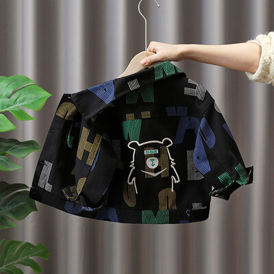 Έφηβοι Παιδικά αγόρια για κορίτσι τζιν μπουφάν μονό στήθος Άνοιξη και φθινόπωρο Παιδικό μοντέρνο casual top Wear Baby Cool παλτό