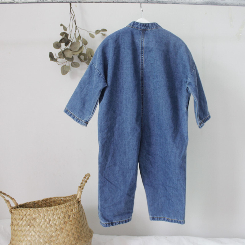 Uus Kevad sügisUnisex Laste Denim Kombinesoonid Korea Style Chic Baby Boys Tüdrukute Kombinesoonid Pehmed Avarad Püksid Laste Riided