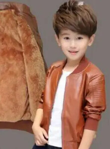 Uus Baby PU-nahast poiste jope Paks sametjakk Poiste mantlid Laste soojad ülerõivad 2 4 6 8 10 12-aastased jakid lastele