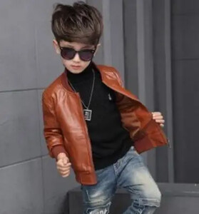 Uus Baby PU-nahast poiste jope Paks sametjakk Poiste mantlid Laste soojad ülerõivad 2 4 6 8 10 12-aastased jakid lastele