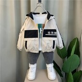 Copii Băieți Jachetă Primăvară și Toamnă Jachetă coreeană cu glugă Îmbrăcăminte nouă pentru copii Băieți Primăvară Casual Top 2 4 6 8 Y