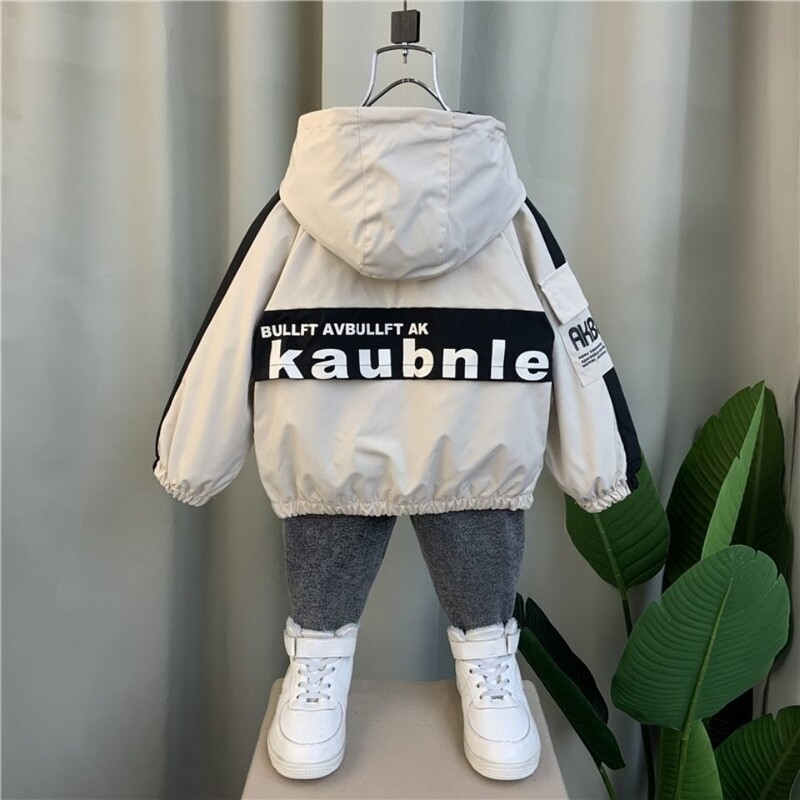 Copii Băieți Jachetă Primăvară și Toamnă Jachetă coreeană cu glugă Îmbrăcăminte nouă pentru copii Băieți Primăvară Casual Top 2 4 6 8 Y