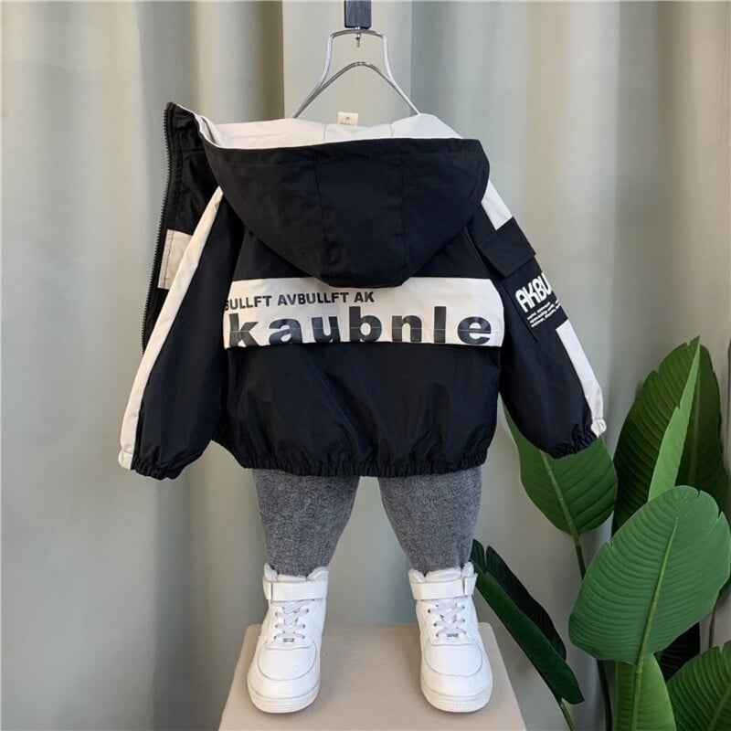 Copii Băieți Jachetă Primăvară și Toamnă Jachetă coreeană cu glugă Îmbrăcăminte nouă pentru copii Băieți Primăvară Casual Top 2 4 6 8 Y