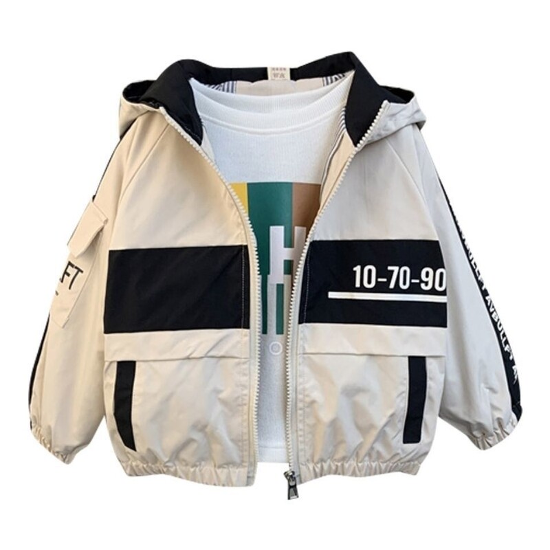 Copii Băieți Jachetă Primăvară și Toamnă Jachetă coreeană cu glugă Îmbrăcăminte nouă pentru copii Băieți Primăvară Casual Top 2 4 6 8 Y