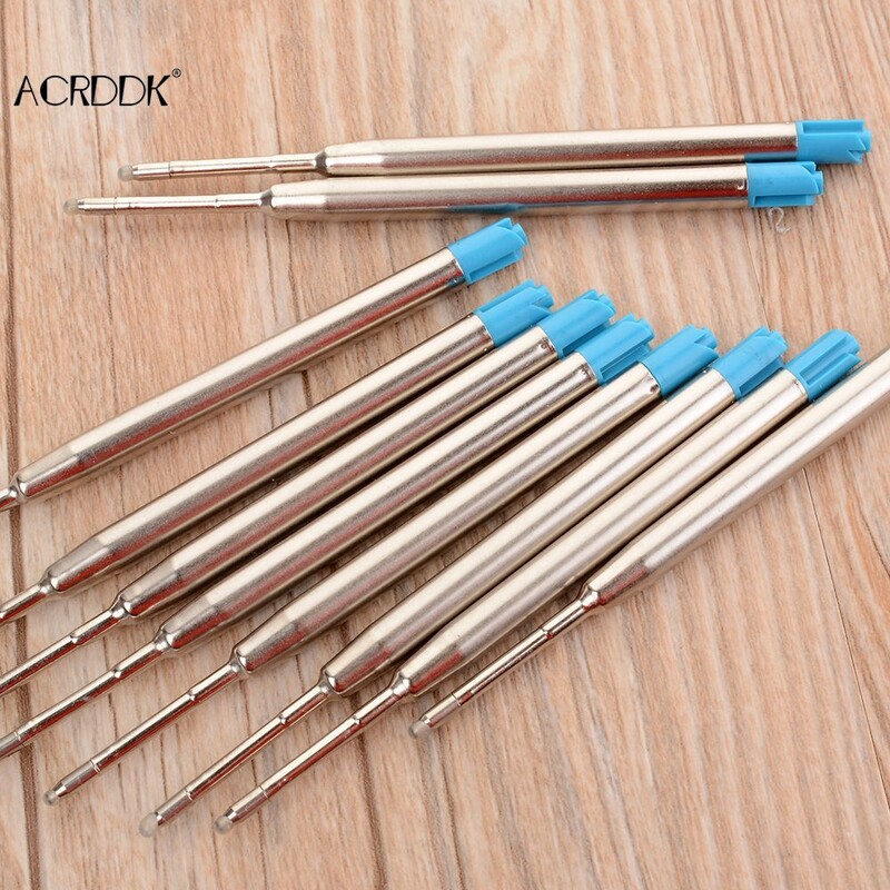 10 buc/lot Meta Pen Refill Scoala Office Pen Ballpoint Refill Neted Fine 1.0mm Medium pentru Parker Papetarie Cadouri
