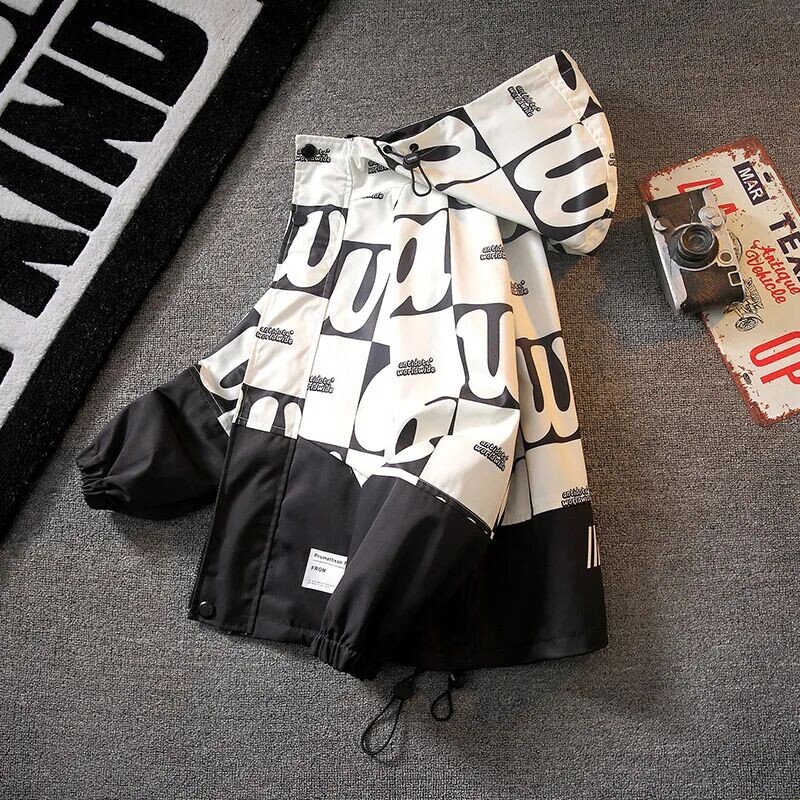 Dječački kaput Jakna Pamučna gornja odjeća Vjetrobran 2024 Savršen kaput za proljeće i jesen Visokokvalitetna dječja topla odjeća