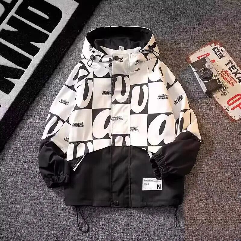 Dječački kaput Jakna Pamučna gornja odjeća Vjetrobran 2024 Savršen kaput za proljeće i jesen Visokokvalitetna dječja topla odjeća