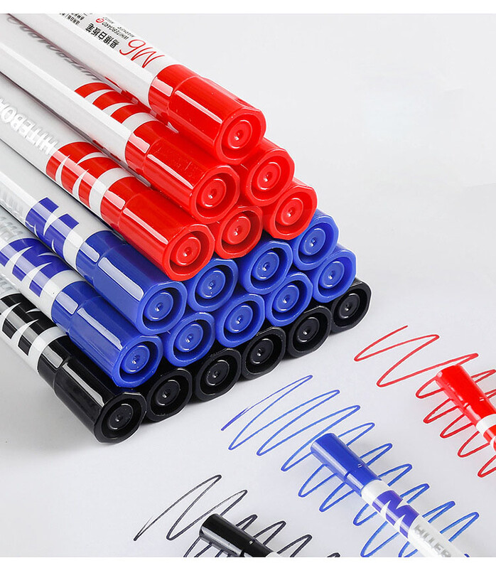 Sharkbang 10 buc/set 2,6 mm pix pentru tablă albă, negru/albastru/roșu, pixuri cu ulei pentru marcaj de desen pentru copii, rechizite de papetărie școlare, pixuri