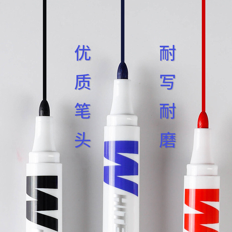 Sharkbang 10 buc/set 2,6 mm pix pentru tablă albă, negru/albastru/roșu, pixuri cu ulei pentru marcaj de desen pentru copii, rechizite de papetărie școlare, pixuri