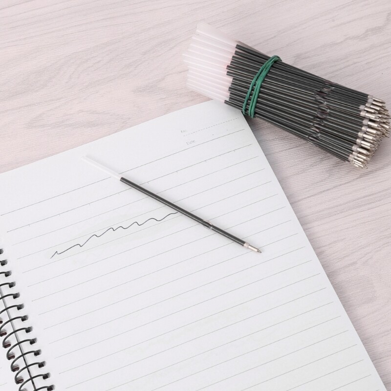 100X 0,7 mm kemijska olovka, zamjena za dopune, plava/crvena/crna za olovke koje se mogu uvući, razrednici, učenici, školski pribor