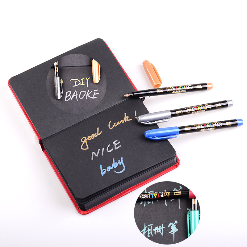 8 värvi metallist grafiti markerite komplekt Esiletõstjad Värvipliiatsid Käsitöö Joonistusmarker Kunst Kawaii kirjatarbed õpilastarbed