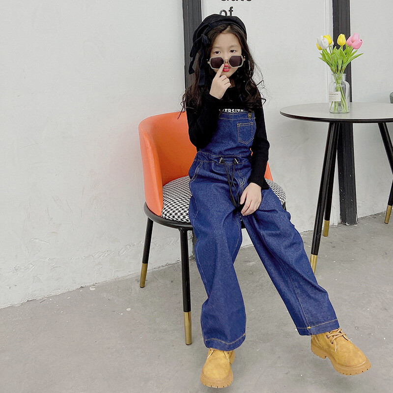 Novi proljetni kombinezon od traperica, traperica, traperica, naramenica, naramenica, kargo hlača, hlača s džepovima, dječje odjeće 4 6 8 10 12 14 godina