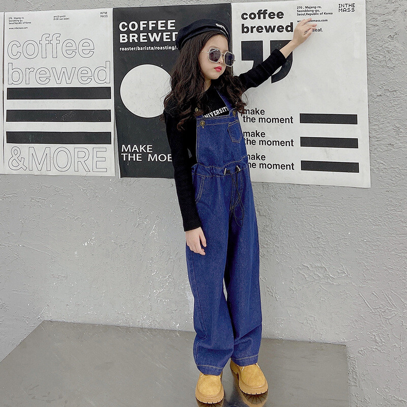 Novi proljetni kombinezon od traperica, traperica, traperica, naramenica, naramenica, kargo hlača, hlača s džepovima, dječje odjeće 4 6 8 10 12 14 godina