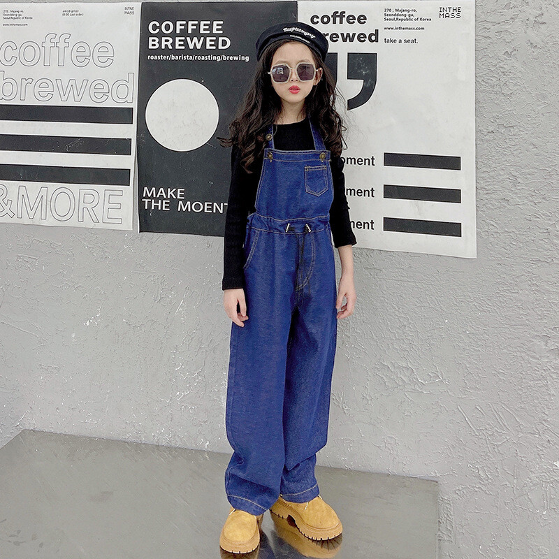 Novi proljetni kombinezon od traperica, traperica, traperica, naramenica, naramenica, kargo hlača, hlača s džepovima, dječje odjeće 4 6 8 10 12 14 godina