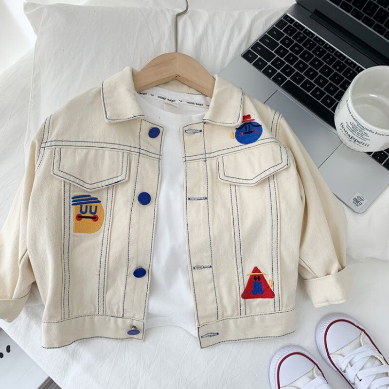 2-7 ani Copii Baieți Jachete din bumbac Denim Topuri Primăvară Toamnă Nouă Modă Dulci Drăguț Jachetă Haine pentru bebeluși