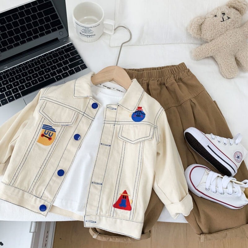 2-7 ani Copii Baieți Jachete din bumbac Denim Topuri Primăvară Toamnă Nouă Modă Dulci Drăguț Jachetă Haine pentru bebeluși