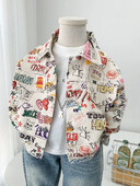 Jachetă de blugi pentru copii Jachetă de primăvară pentru băiat Top Haine de exterior pentru copii Jachetă pentru băiat Îmbrăcăminte exterioară pentru copii Jachetă pentru copii