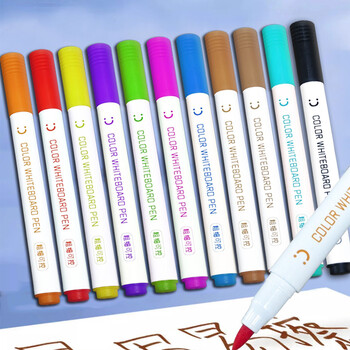 Βούρτσα μαρκαδόροι Dry Erase, 12 Colors Art Marker Marker Whiteboard, 12 Διάφορα χρώματα Ιδανικά για γραφή σε επιφάνειες Dry-Erase