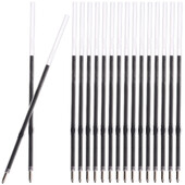 100 komada crne uredske kemijske olovke s gumbom od 07 mm, punjenje 100 komada neutralnih punjenja Kreativna gel tinta za punjenje za kemijske olovke