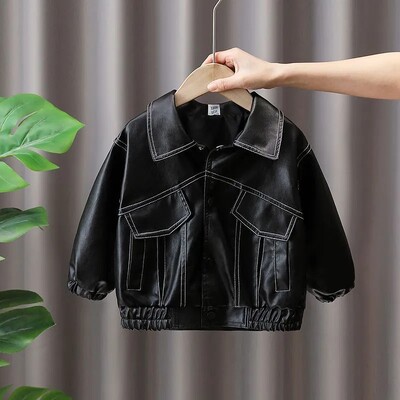 2 4 5 6 8 9 godina Dječja jakna Dječaci Djevojčice Basball Krzneni patentni zatvarač Biciklistička kožna jakna Proljeće i jesen Dječji kaput Gornja odjeća
