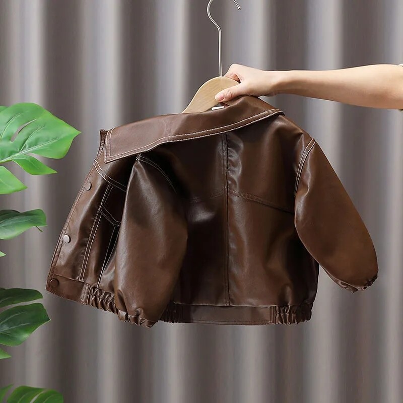 2 4 5 6 8 9 godina Dječja jakna Dječaci Djevojčice Basball Krzneni patentni zatvarač Biciklistička kožna jakna Proljeće i jesen Dječji kaput Gornja odjeća